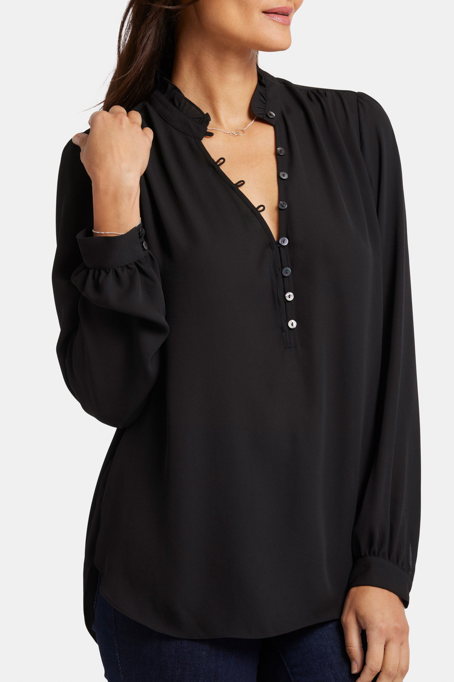 Hannah Blouse for Women - Elegant Black Top for Casual & Office Wear | Perfect for Work, Date Night & Everyday Outfits