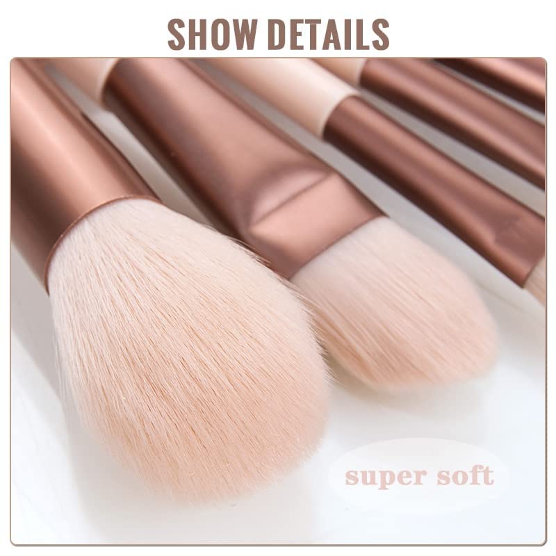 7Seas Professional 8-Piece Makeup Brush Set - Soft Eyeliner, Blending, Face Powder & Blush Brushes for Flawless Makeup Application | Perfect for Travel, Home & Professional Use