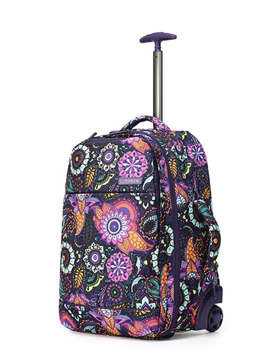 Tosca SO LITE AIR5055 TB F Lightweight Onboard Trolley Backpack - Paisley Print Design for Travel, Business Trips & Airplane Carry-On Luggage