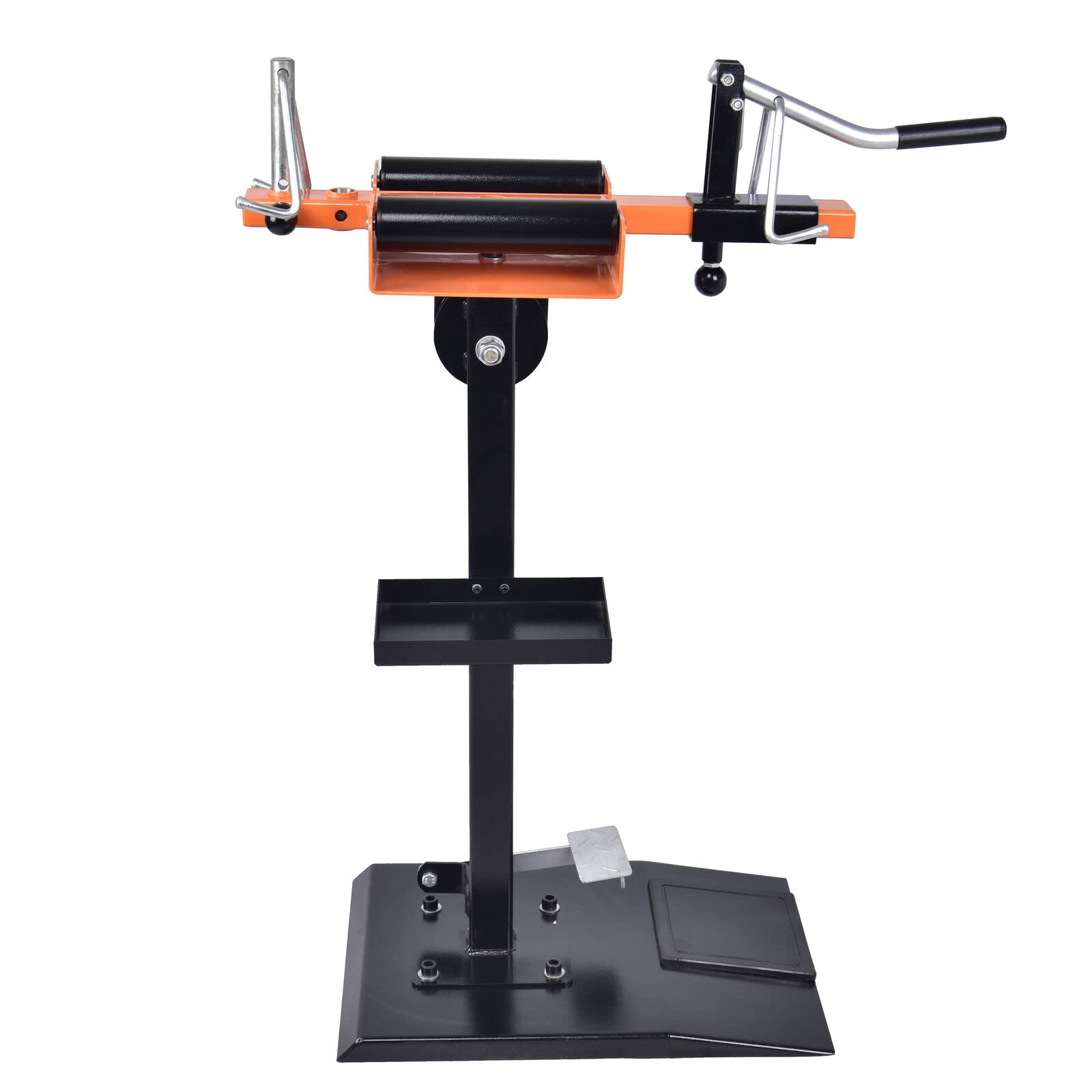 PONO PN013 Portable Manual Tire Spreader Tool - Motorcycle Tire Changer with Attached Tool Tray & Tilting Swivel | Ideal for Motorcycle Repair, Tire Replacement & DIY Garage Maintenance