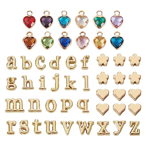 12 Colors Heart & Golden Letter