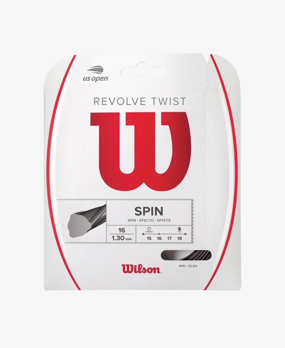 Wilson Revolve Twist 16 Tennis String Set - Premium Synthetic Gut String for Power & Control | Ideal for Competitive Play & Recreational Tennis
