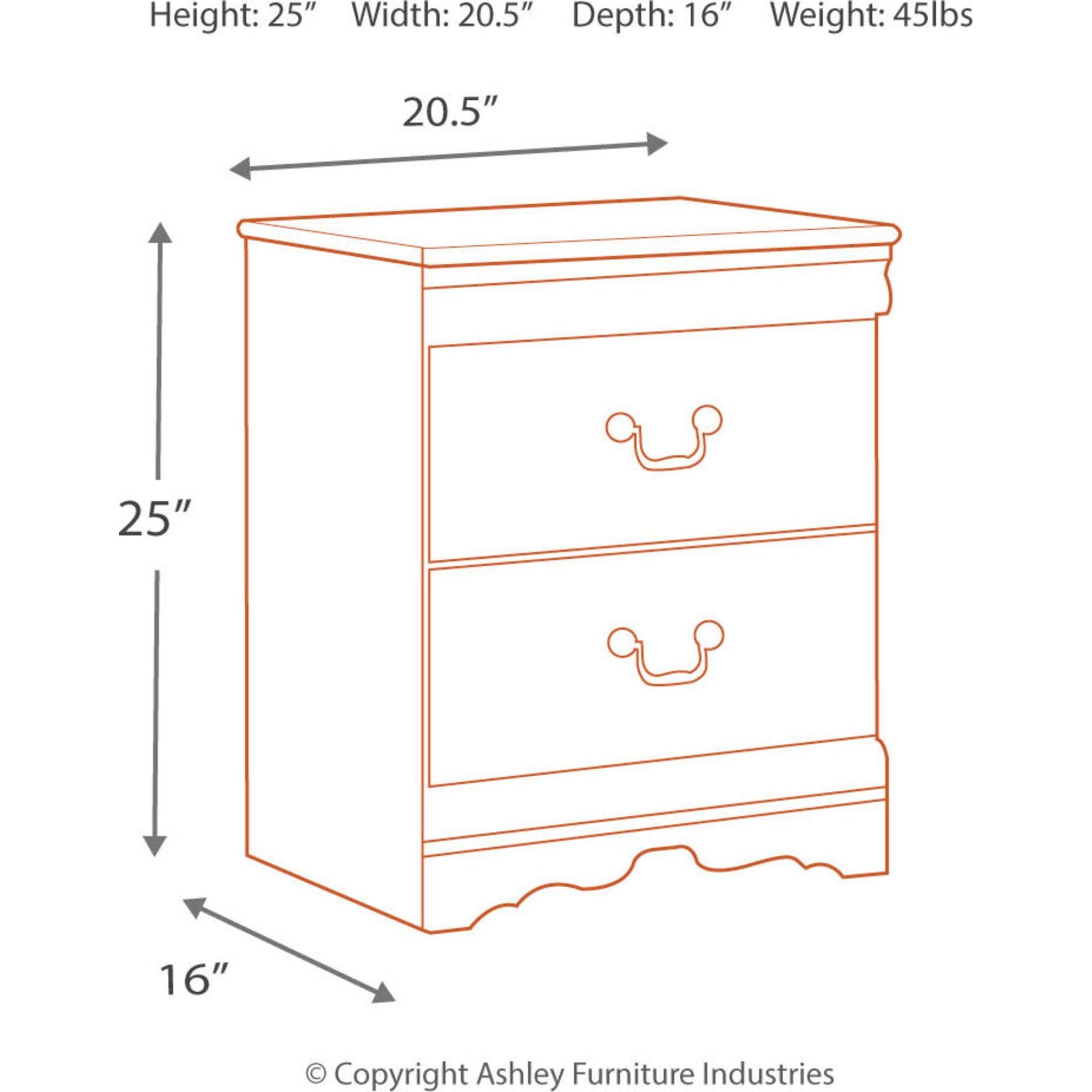 Anarasia White Nightstand - Modern Bedside Table with Storage for Bedroom, Living Room, or Office