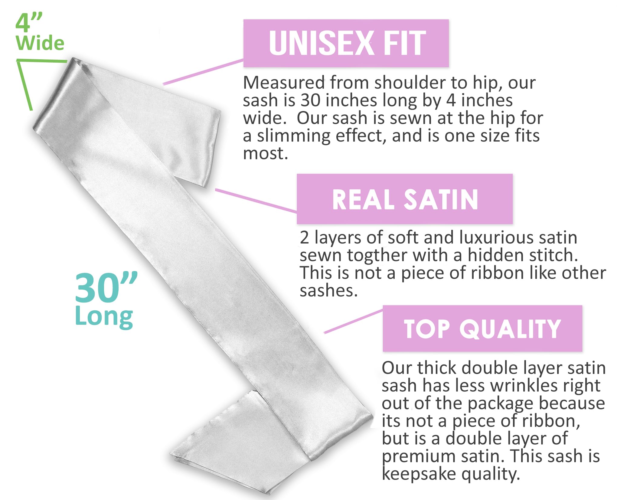 40th Birthday Satin Sash - Elegant 'It's My 40th Birthday' Premium Sash for Women - Perfect for Birthday Parties, Milestone Celebrations & Photo Props
