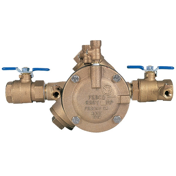 Febco 825HBVFEB 825Y 2 RPZ Backflow Preventer with Ball Valve - Ideal for Irrigation Systems, Plumbing & Water Supply Protection