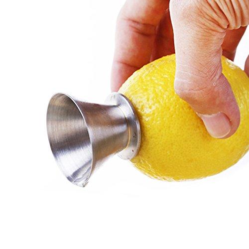 Premium 18/8 Stainless Steel Manual Lemon Juicer - Handheld Citrus Squeezer & Pourer for Lemons, Limes, Oranges - Perfect for Cocktails, Baking & Healthy Juicing at Home