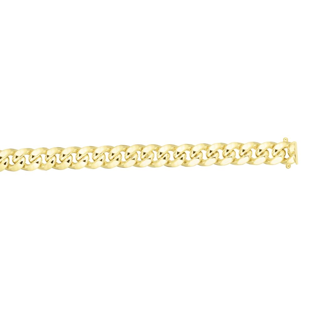10K Gold 6.6mm Semi-Solid Classic Miami Cuban Link Chain for Men - Perfect for Everyday Wear, Gifts & Special Occasions