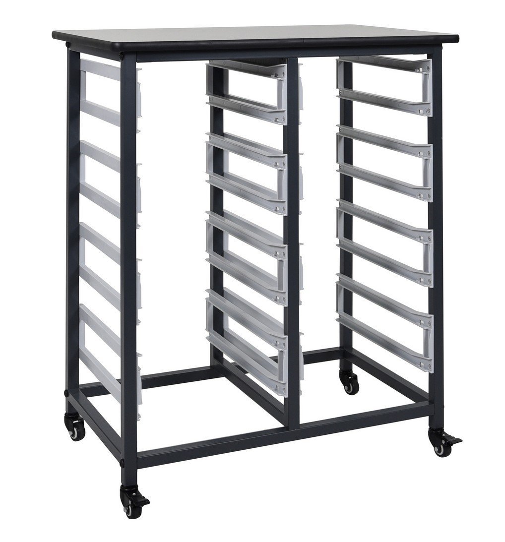 Luxor MBS DR 8S4L Mobile Bin System - Double Row Storage Solution for Warehouse Organization & Industrial Shelving