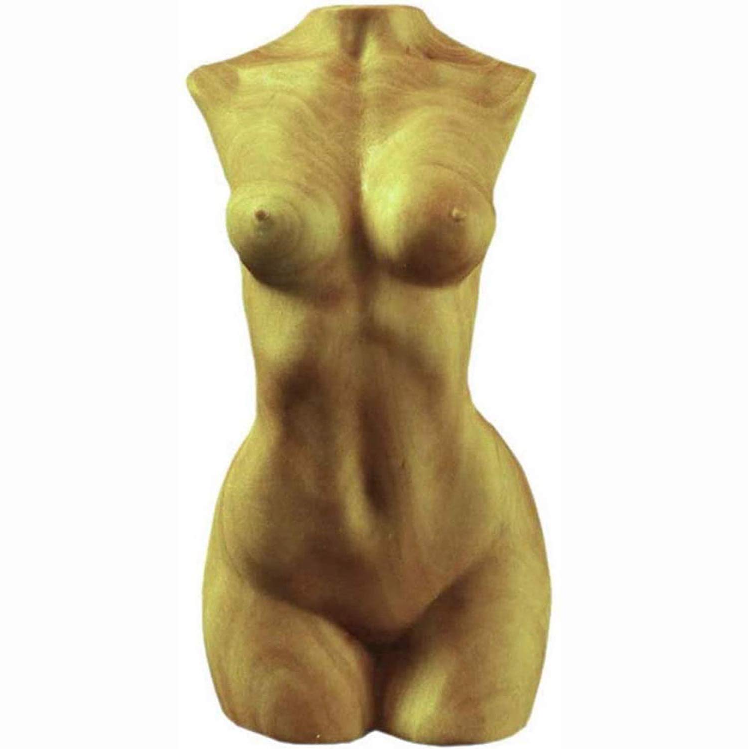 Hand-Painted Wooden Naked Woman Sculpture - Artistic Body Figurine, Sexy Female Statue, Unique Home Decor & Collectible Art Gift (Yellow) - Perfect for Living Room, Bedroom, or Office Display