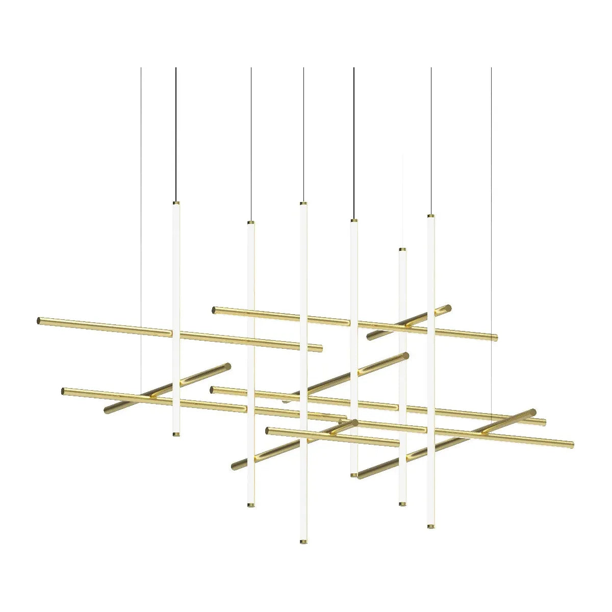 Modern Labyrinth Intersections Chandelier - Elegant Crystal Ceiling Light Fixture for Dining Room, Living Room & Bedroom Decor