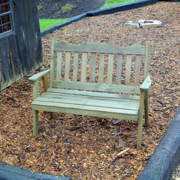 Premium Western Red Cedar Royal English Garden Bench - Handcrafted Outdoor Patio Furniture for Gardens, Parks & Backyards
