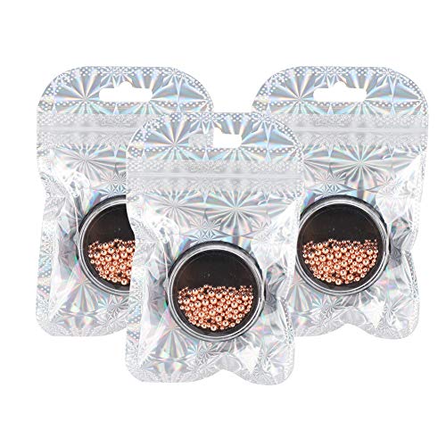 3D Nail Decorations - Metal Nail Beads for Nail Art (2 Colors) - DIY Nail Salon Accessories & Phone Case Decor - Perfect for Home Nail Art & Craft Projects