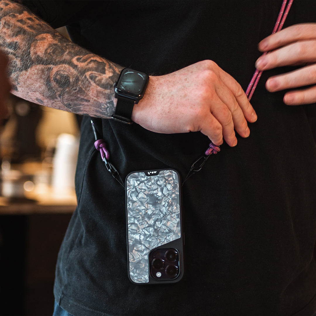 Trendy Purple Phone Sling - Adjustable Crossbody Strap for iPhone & Android - Perfect for Running, Travel & Hands-Free Convenience