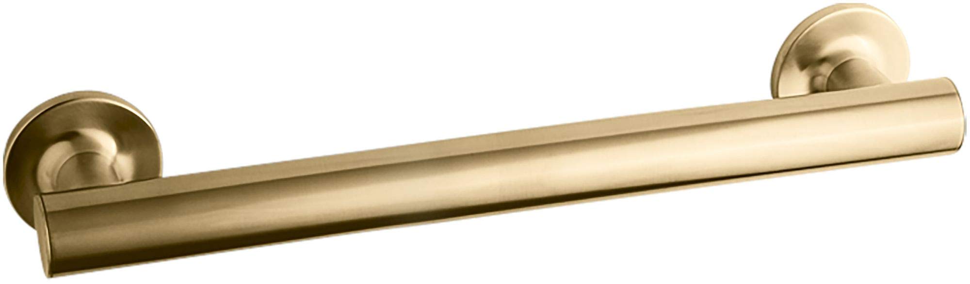 KOHLER Purist 12-Inch Stainless Steel Grab Bar for Bathroom Safety - ADA Compliant Shower Handle with Textured Grip - Perfect for Elderly, Disabled & Mobility Assistance in Showers and Bathtubs