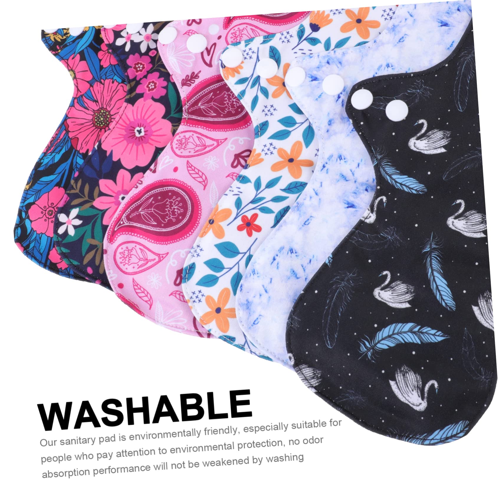 Minkissy 30pcs Reusable Sanitary Pads - Washable Menstrual Pads for Women with Waterproof Membrane, Soft & Absorbent Cloth Sanitary Napkins - Perfect for Daily Use, Postpartum Care, and Overnight Protection