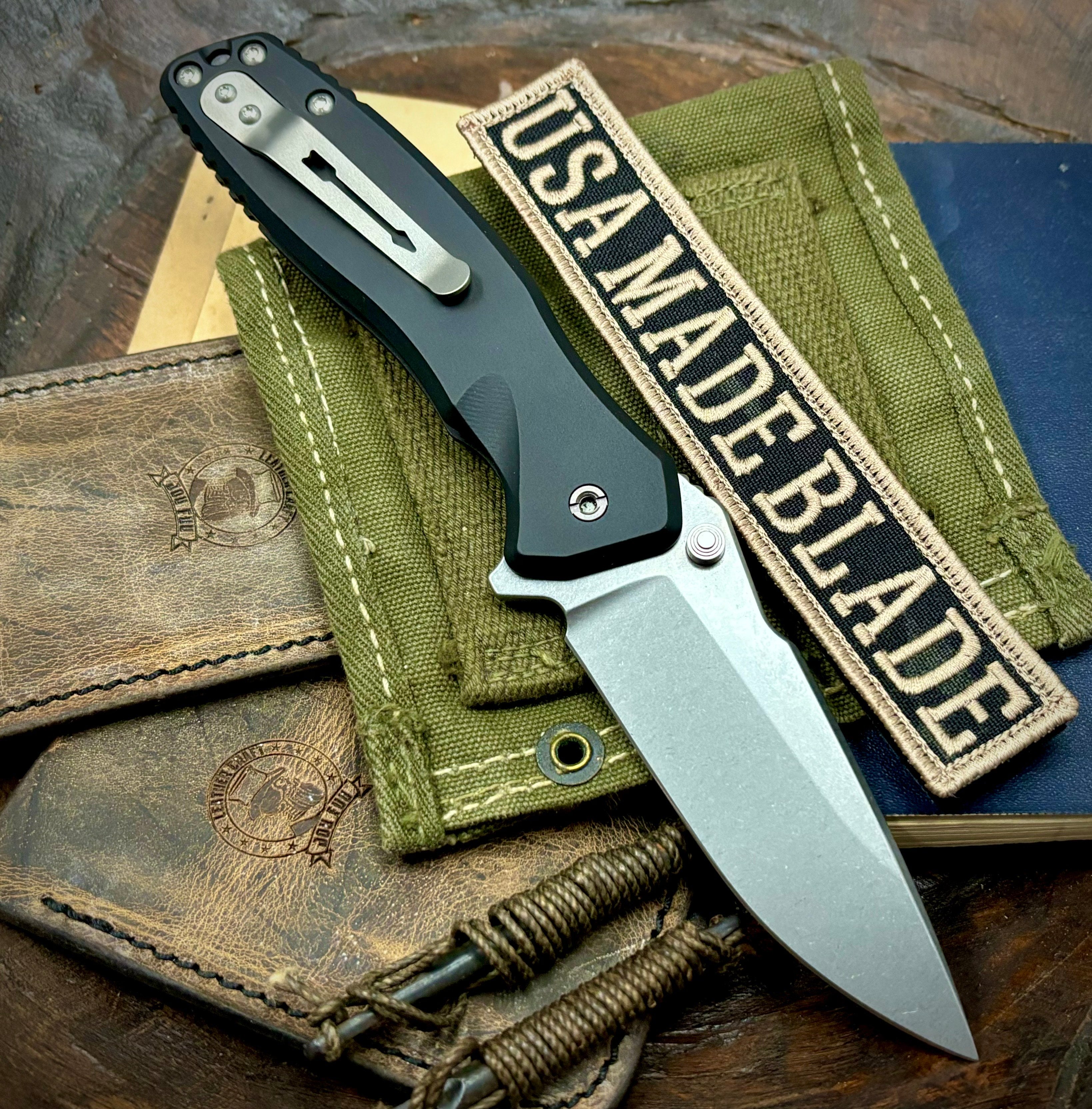 Spartan Blades Pallas Tactical Knife - Black Aluminum Handle & Stonewashed S45VN Steel Blade | Outdoor Survival, Camping, Hunting Gear
