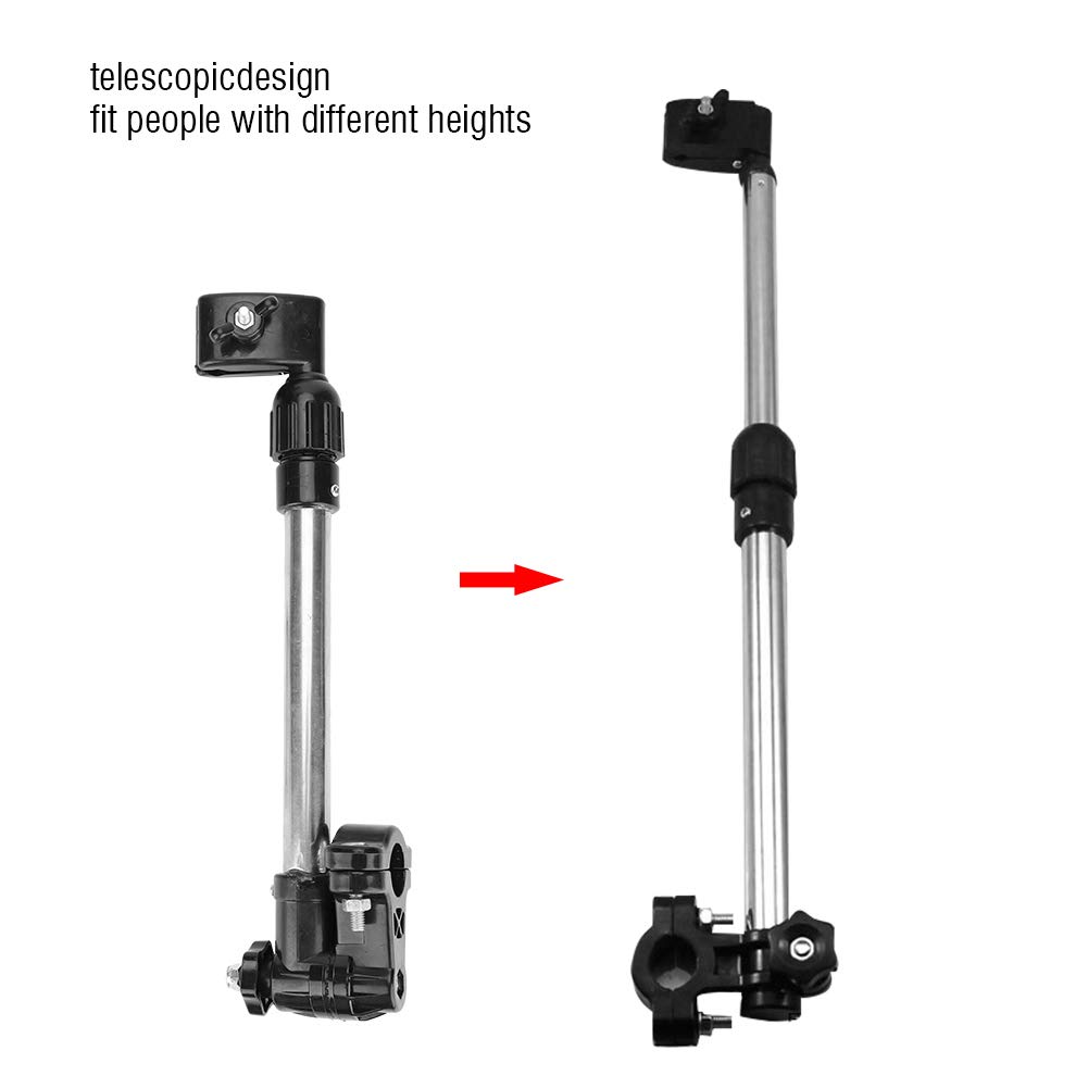 Bike Umbrella Holder - Adjustable Umbrella Stand Extension for Stroller, Wheelchair & Handlebar - Perfect for Outdoor Activities, Cycling, and Rainy Day Commutes