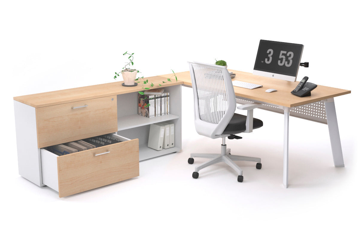 Switch Executive Setting With Uniform Spine White Frame [1600L x 700W] - Premium Office Desk for Modern Workspaces & Home Offices