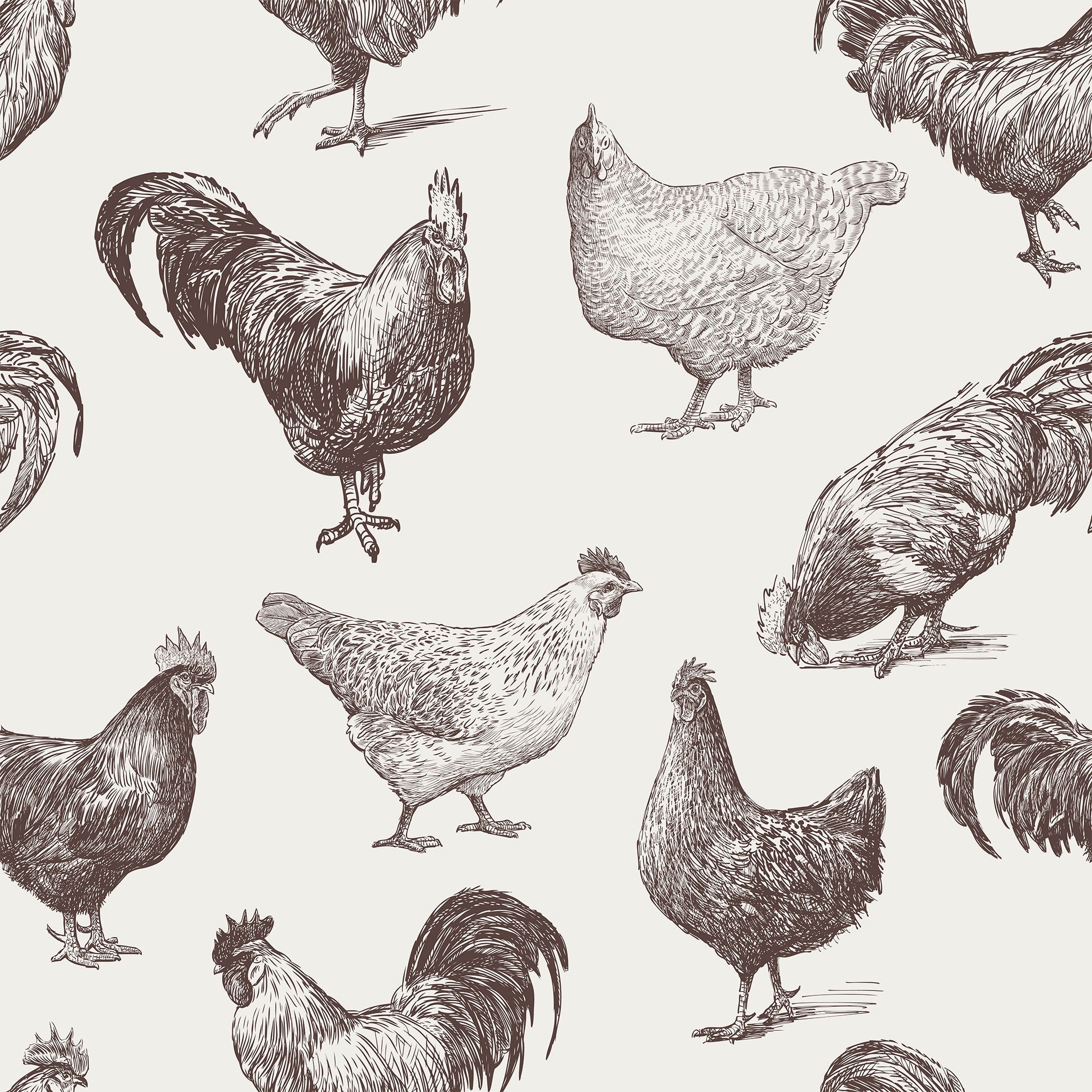 Animal Theme Designer Wallpaper Sample for Kitchen - Premium Peel & Stick Removable Wallpaper - Perfect for Home Decor, Backsplash, and Accent Walls
