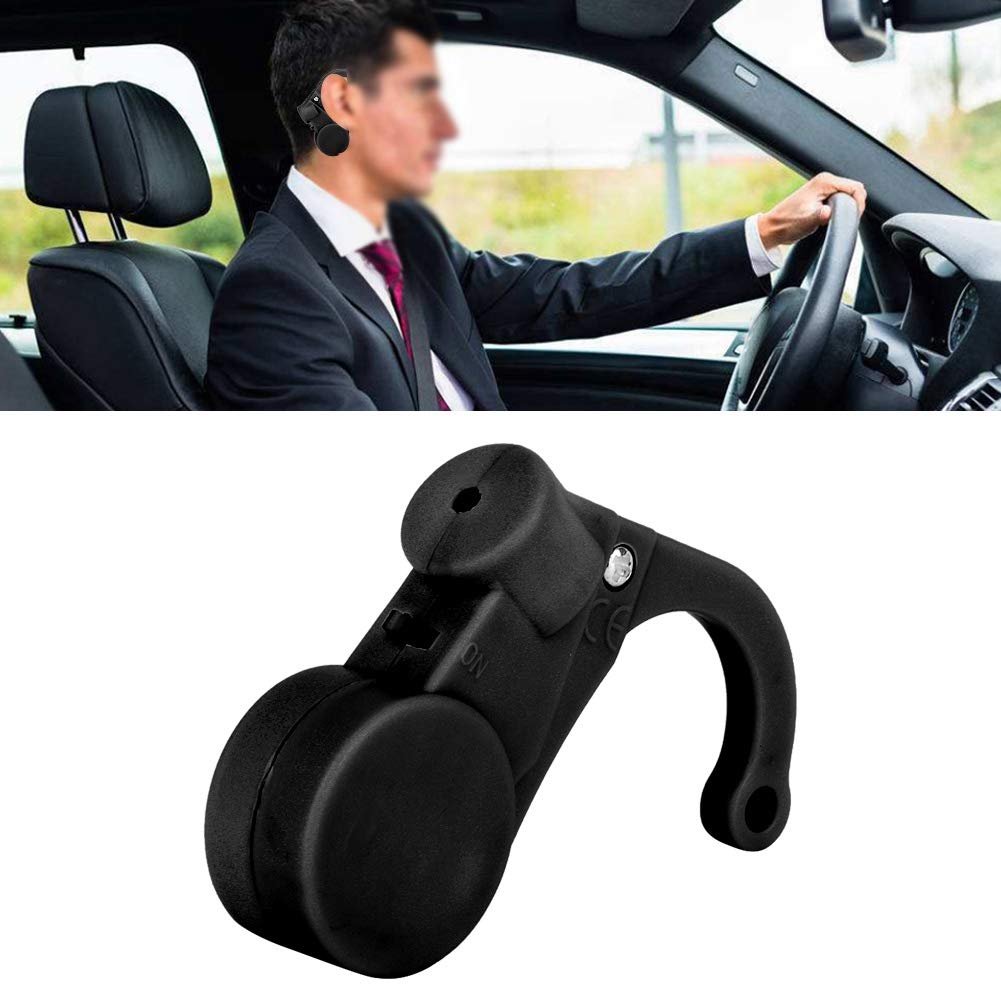 Senyar Anti-Sleep Alarm for Narcolepsy - Car Driving Safety Device to Prevent Drowsy Driving, Hanging Ear Alarm for Drivers (Black) | Stay Alert on Long Road Trips & Night Drives