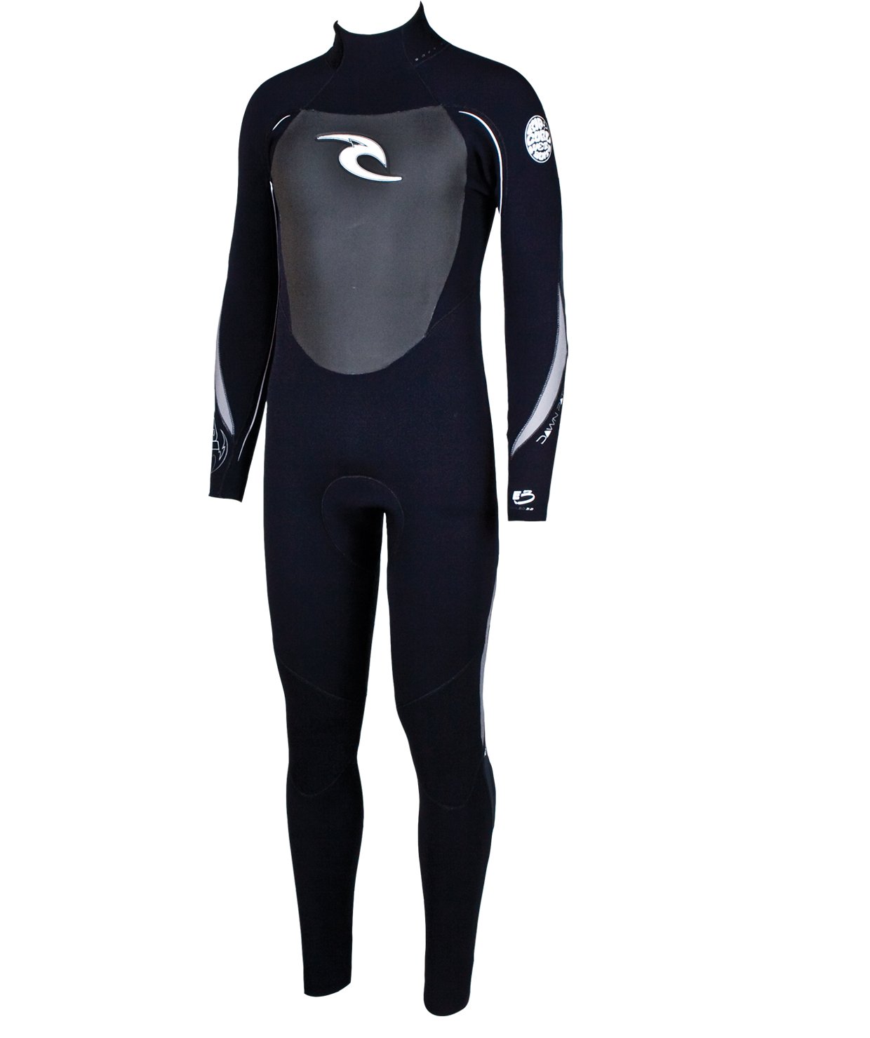 Rip Curl Dawn Patrol Back Zip 3/2mm Full Wetsuit for Men & Women - Premium Neoprene Surfing Suit for Cold Water Surfing, Diving & Water Sports