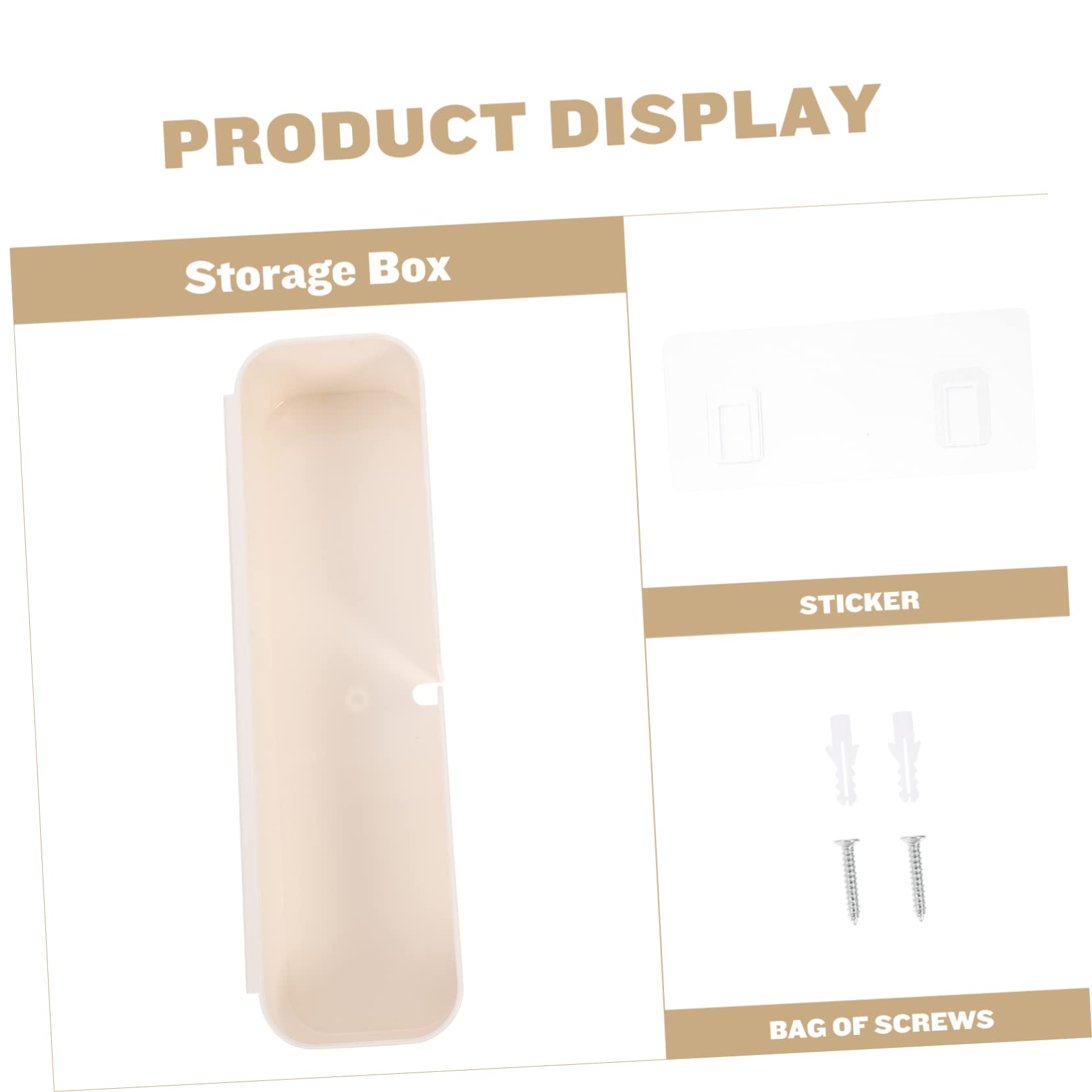 Cabilock Wall-Mounted Adhesive Document Organizer - Space-Saving Storage for Makeup Brushes & Bathroom Essentials (White) - Perfect for Small Bathrooms, Vanities & Dorm Rooms