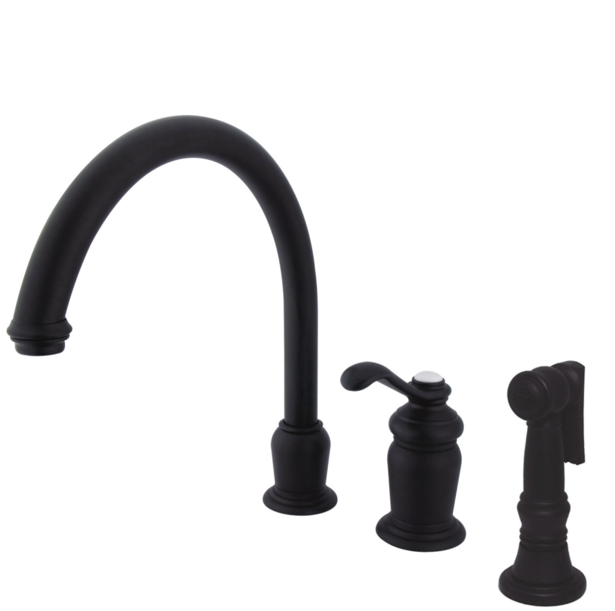 Single Handle 3 Hole Deck Mount Widespread Kitchen Faucet with Pull Down Sprayer - Perfect for Modern Kitchens, Dishwashing & Food Prep