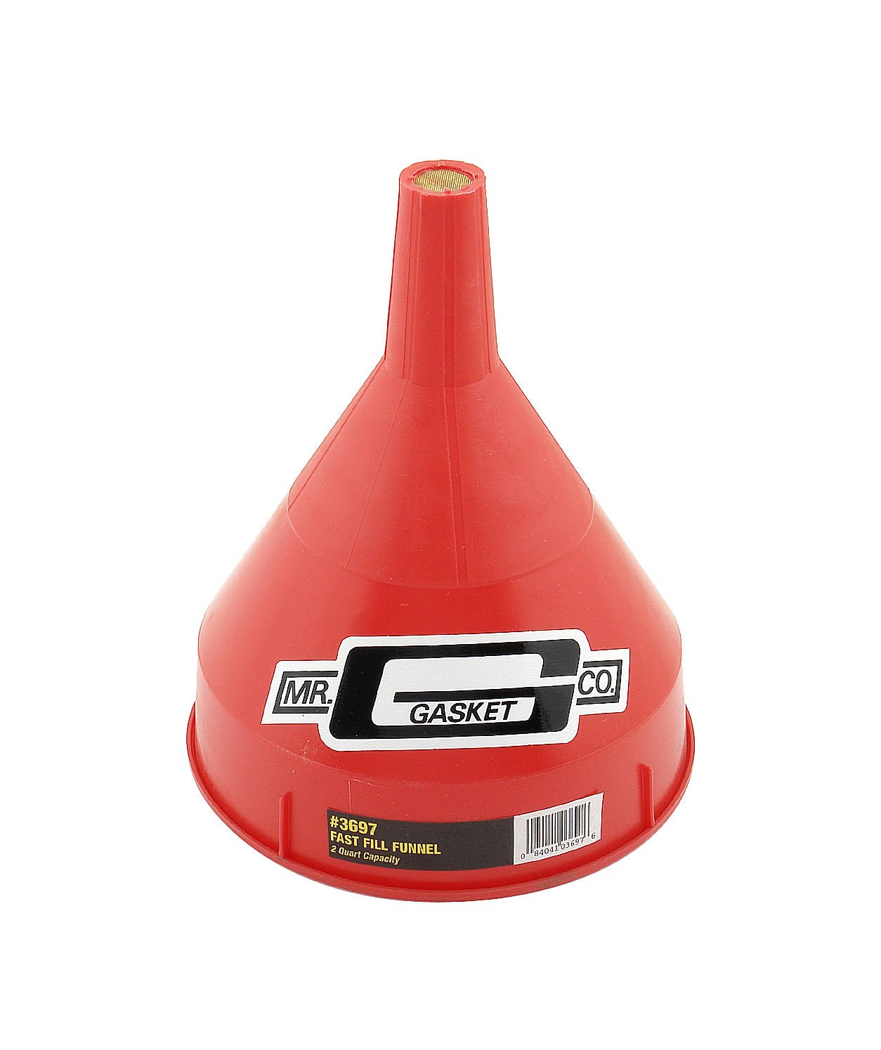 Mr. Gasket 3695 Fast-Fill Funnel - Red Automotive Oil & Fluid Filler - Perfect for Quick Oil Changes, Coolant Refills & Transmission Fluid Service