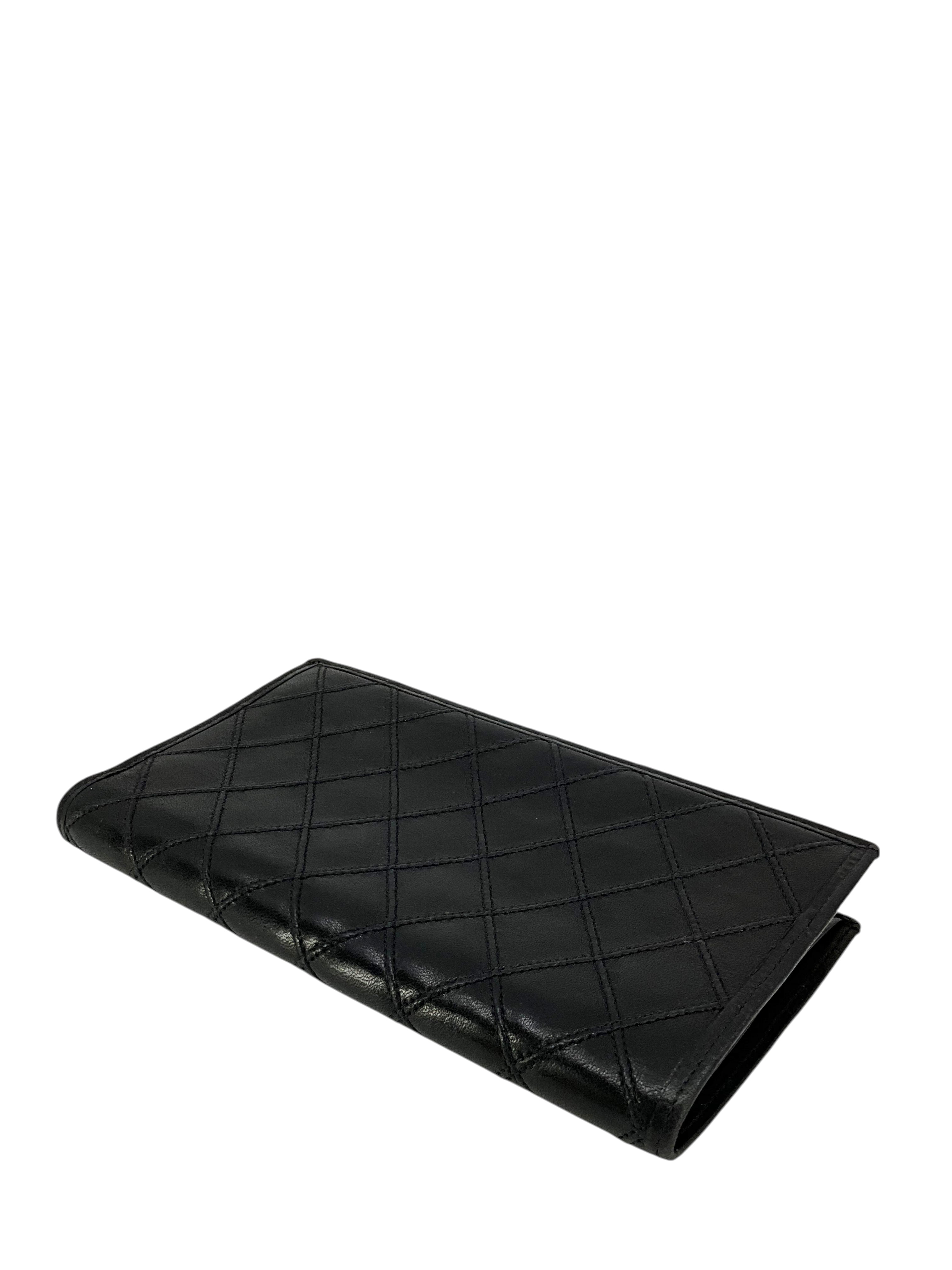 CHANEL Diamond Stitched French Wallet - Luxury Women's Leather Card Holder for Everyday Use & Special Occasions