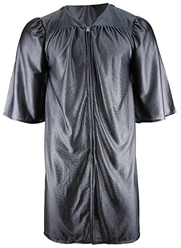 Epic Youth Shiny Elementary School Graduation Gown - Blue Satin Graduation Robe for Kids, Kindergarten & 5th Grade Ceremony - Perfect for Graduation Photos, School Events & Special Occasions