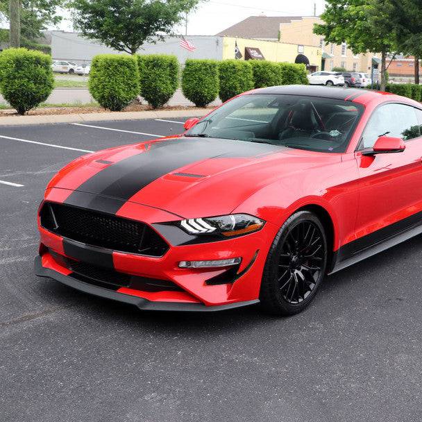 2018-2022 Ford Mustang GT/EcoBoost Front Bumper Canard Splitters - Aerodynamic Lower Dive Trims for Enhanced Performance & Style - Perfect for Track Racing & Street Driving