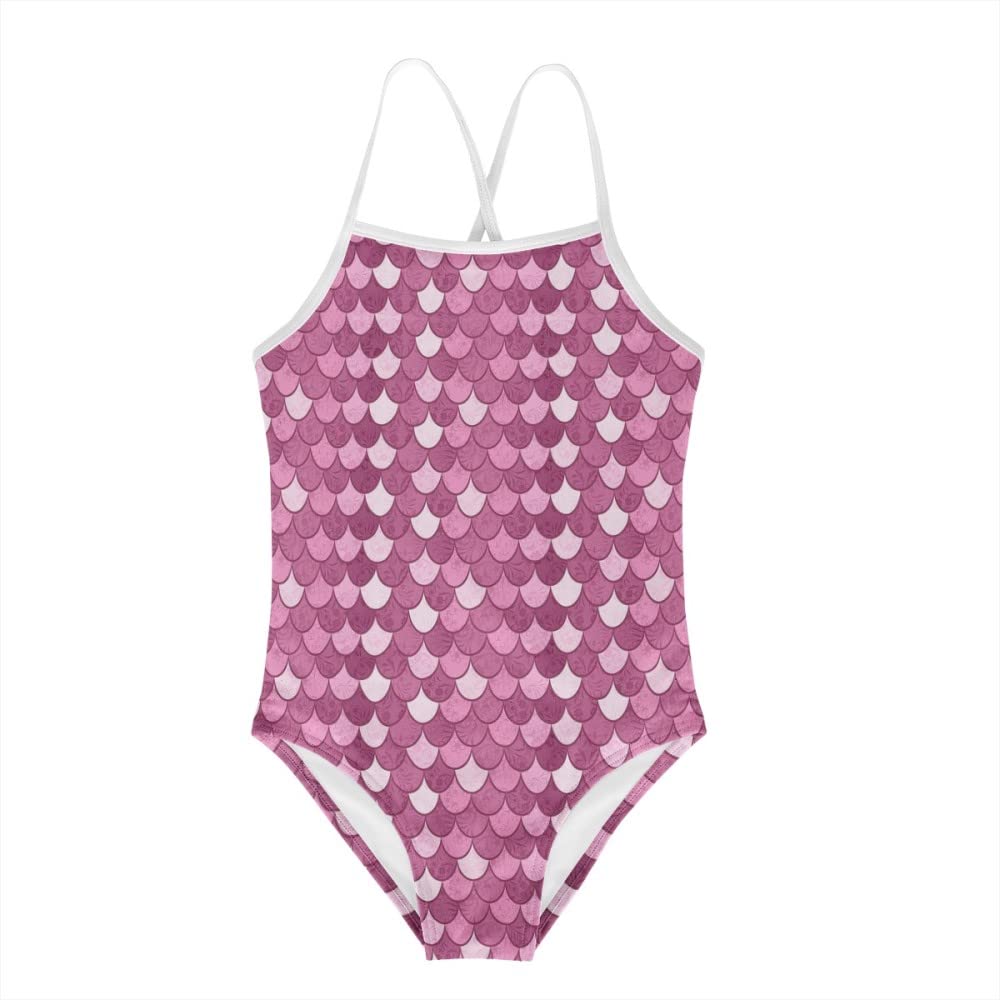 Girls' Mermaid Swimsuit - Halter One Piece for Beach & Pool