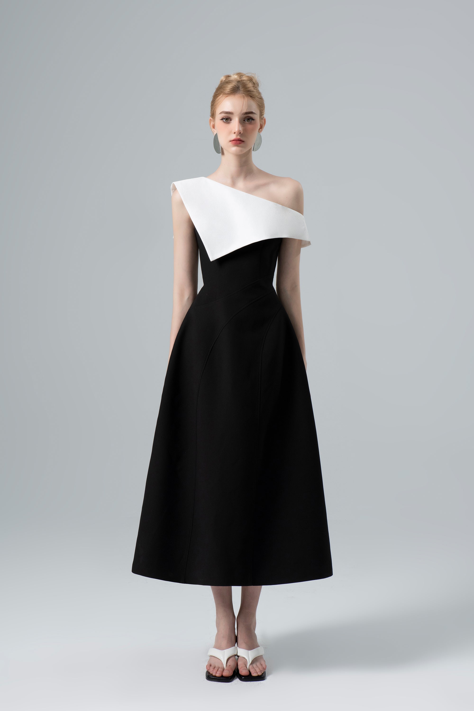 Clio Asymmetric Off Shoulder Dress for Women - Elegant Sleeveless Summer Party Dress - Perfect for Beach Vacations, Date Nights & Special Occasions