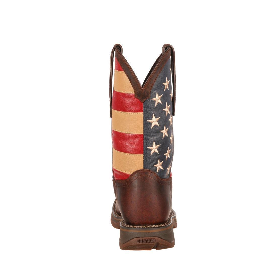 Rebel Steel Toe Work Boots - American Flag Western Cowboy Boots for Men - Durable Safety Toe for Construction, Ranch & Outdoor Work