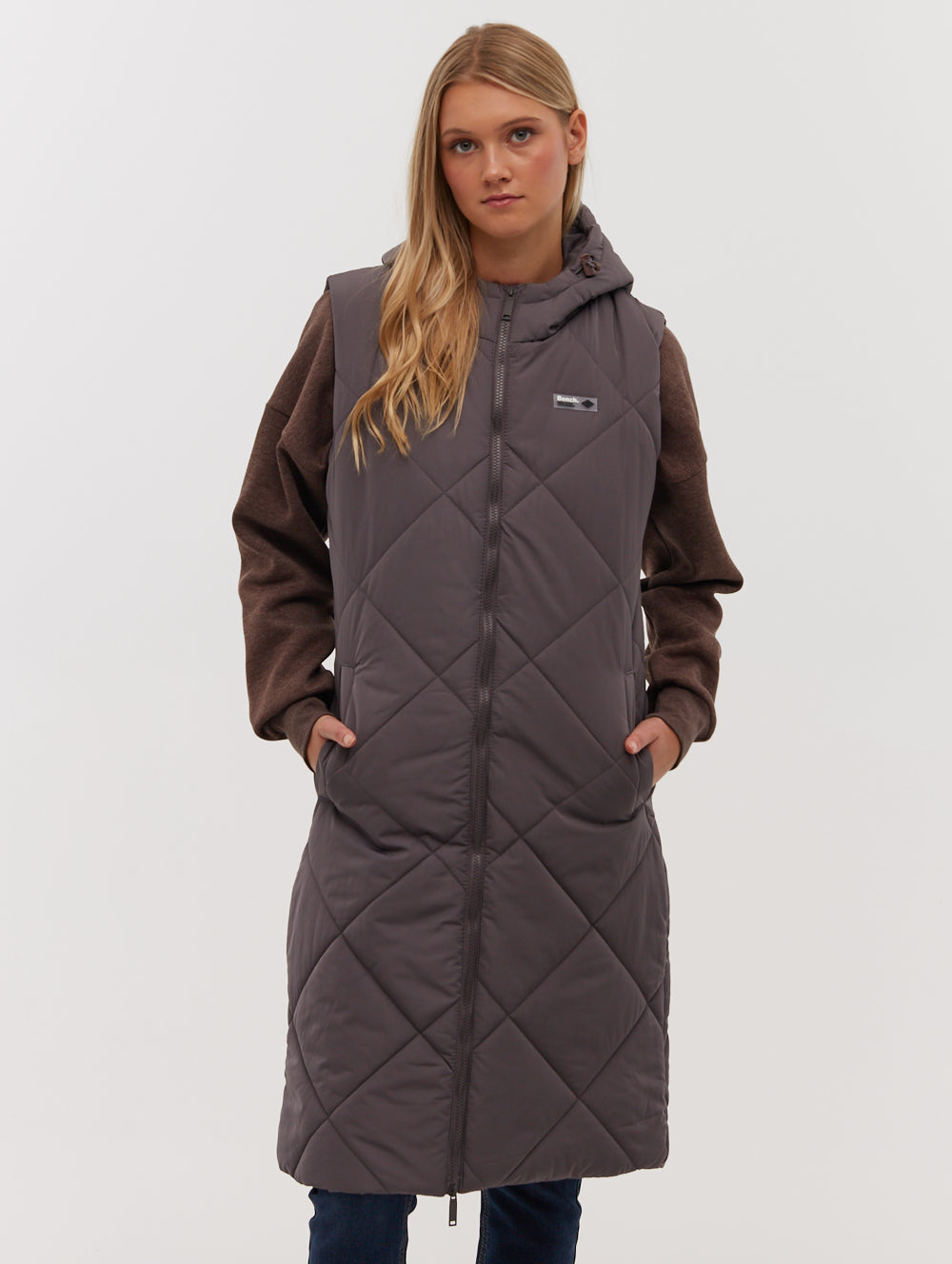 Nakiyah Quilted Maxi Vest for Women - Stylish Long Puffer Vest with Zipper - Perfect for Fall, Winter & Outdoor Activities