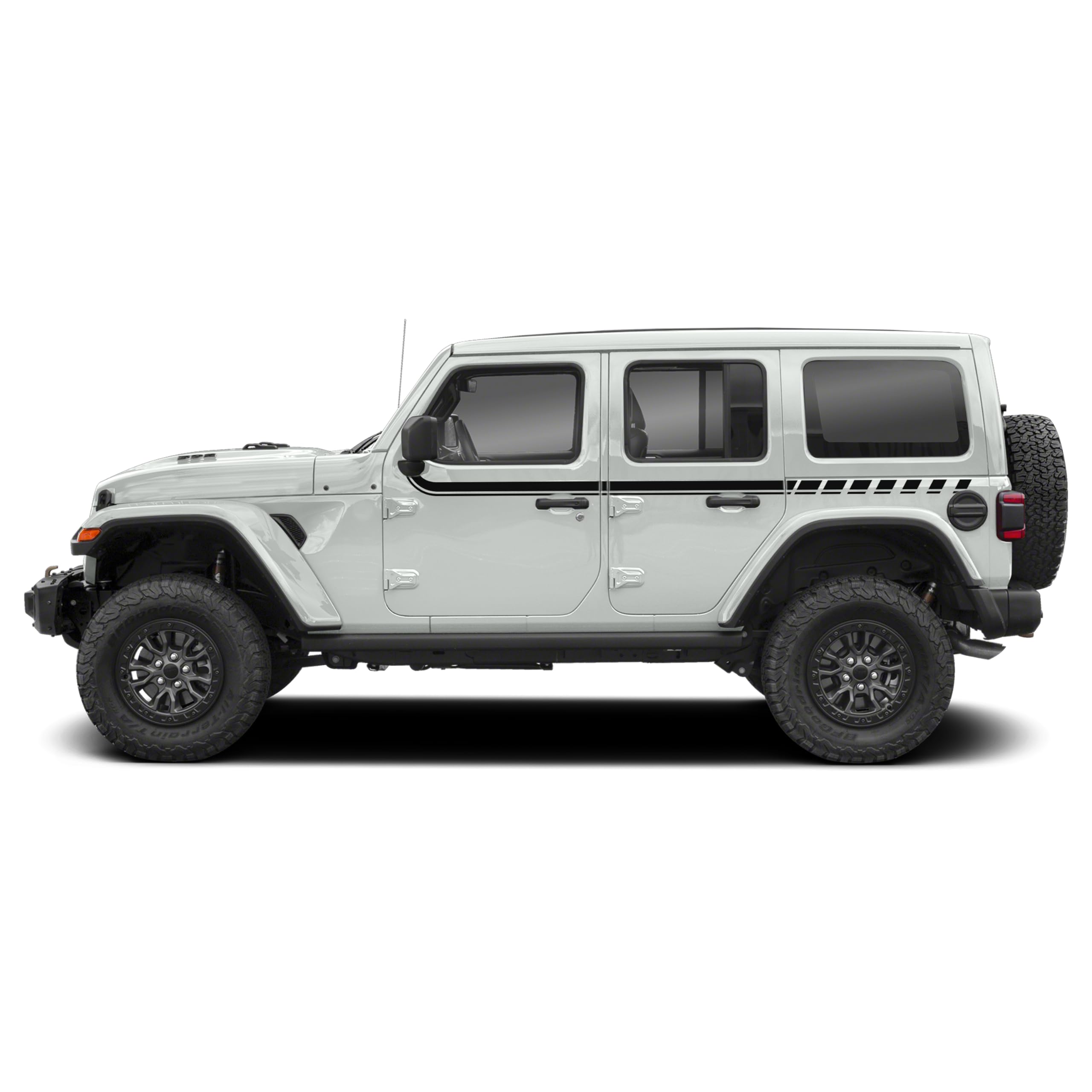 Jeep Wrangler JL Lower Mirror Side Sport Stripe Decal Sticker - Durable Vinyl Decoration for Off-Road & Urban Driving Style Enhancement