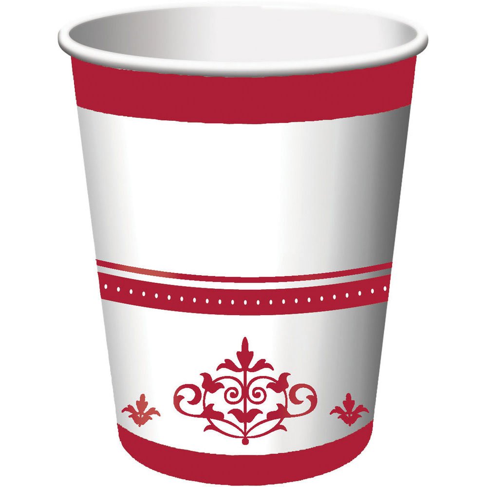 Stafford Ruby Glass Cups - Set of 4, 9 oz Double-Walled Insulated Tumblers for Hot & Cold Drinks - Perfect for Coffee, Tea, Cocktails and Home Entertaining