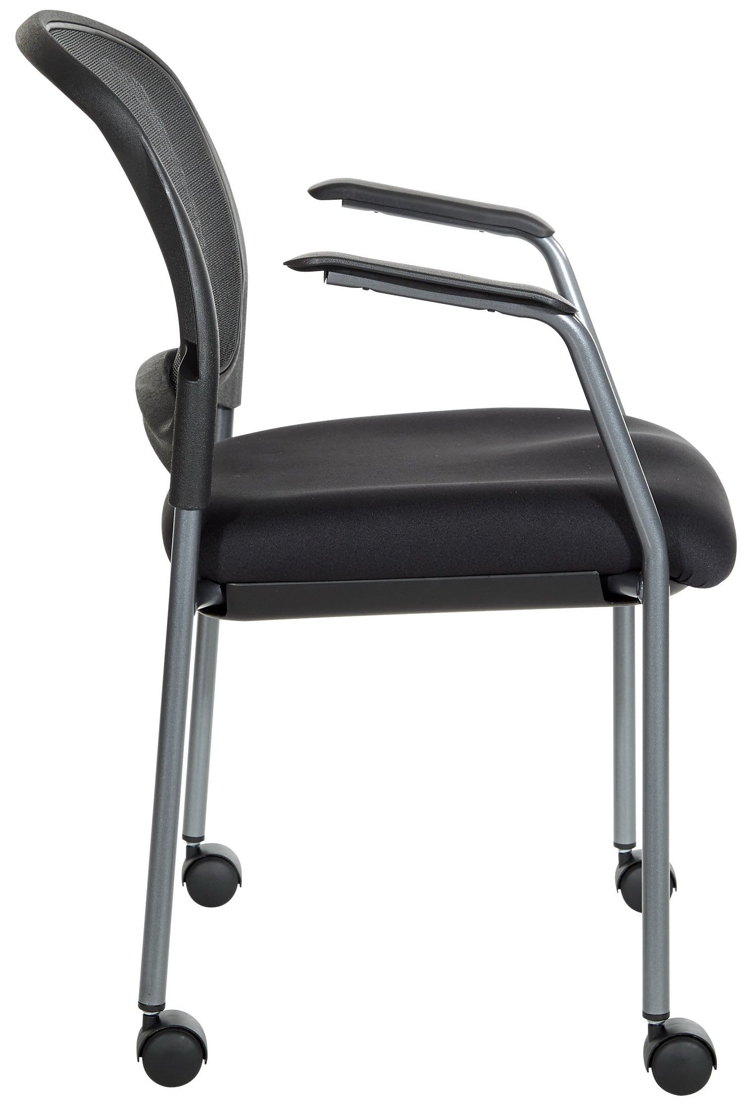 Pro Line II™ Titanium Rolling Visitor Chair [86740R 30] - Ergonomic Office Guest Seating for Conference Rooms, Waiting Areas & Reception Spaces