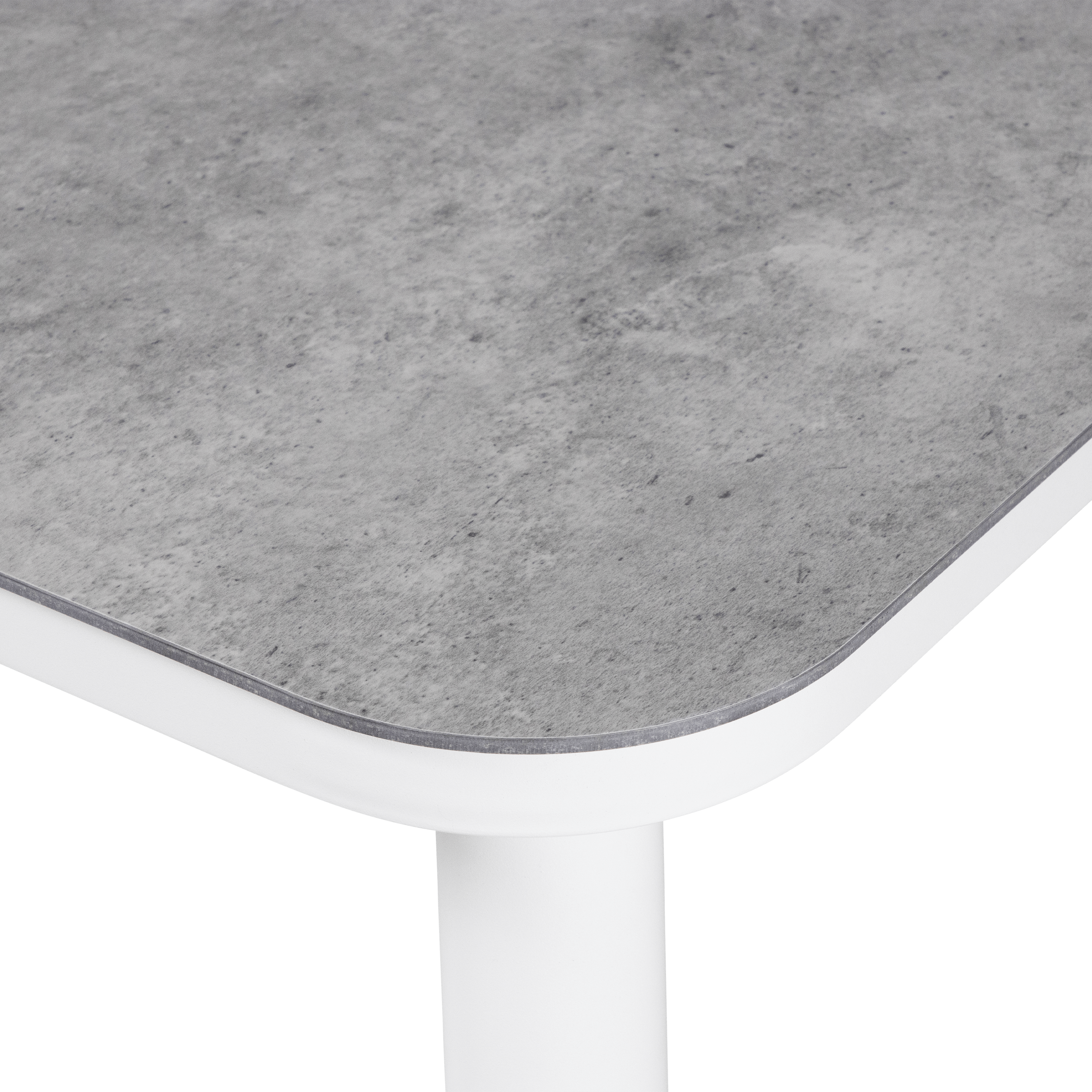 Arctic White Aluminum Frame Bermuda Coffee Table - Modern Living Room Furniture for Home Decor & Small Spaces