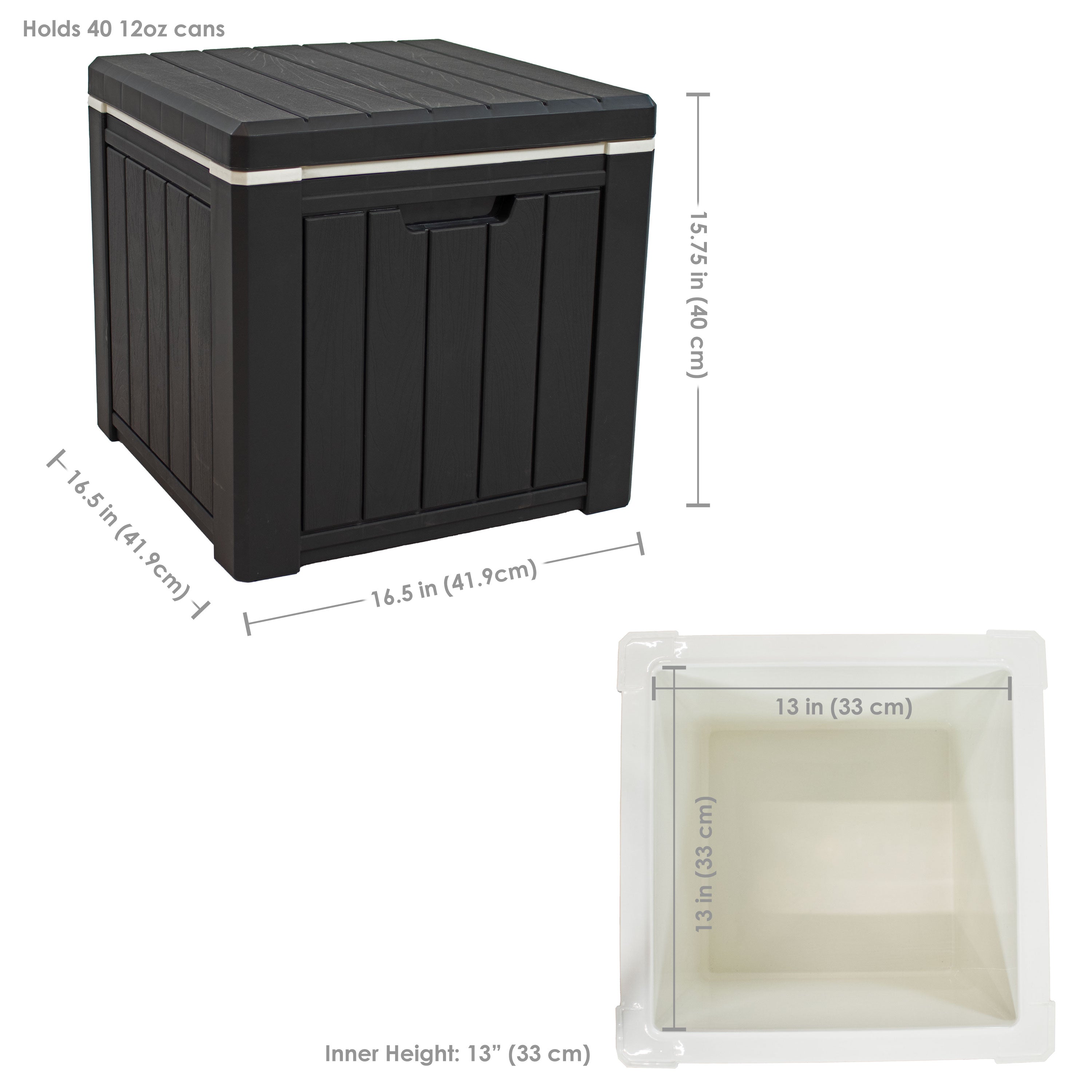 9 Gallon Outdoor Beverage Cooler for Patio & Backyard - Durable Polypropylene Resin - Black - Perfect for BBQs, Picnics & Pool Parties