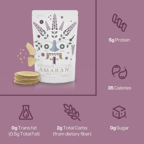 Organic Amaranth Flour Wafer Thins - Healthy Low Calorie Snacks for Adults - Gluten Free Vegan Protein Wafers - Pineapple Flavor (6 Pack) | Perfect for Weight Loss, Keto Diet & On-the-Go Snacking