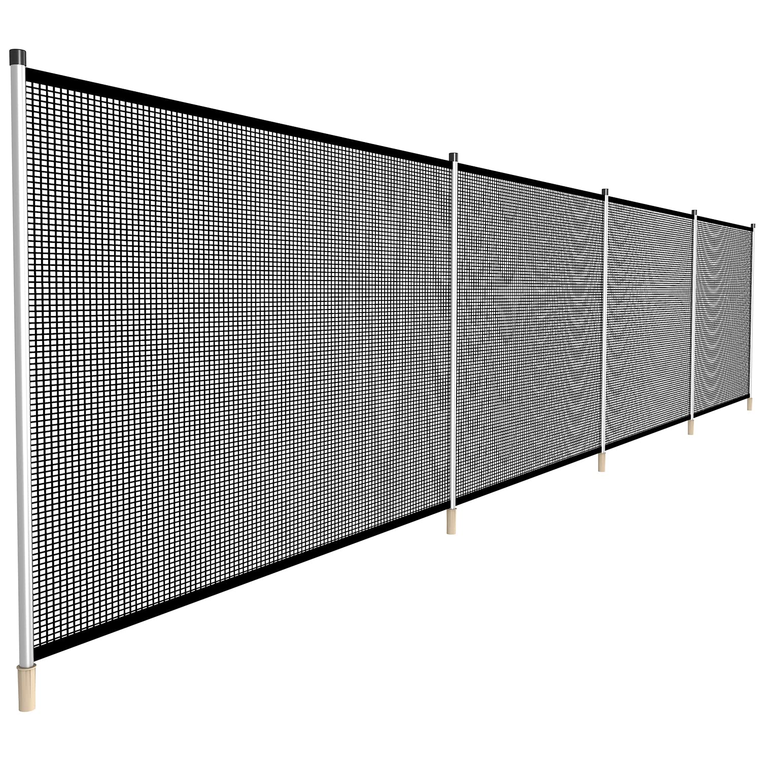 Mesh Pool Fence for Inground Pools - 6'x138' Freestanding Safety Fence Panels with Poles | Outdoor Backyard, Deck, Garden & Patio Protection | Durable Wind & Child Safety Barrier for Swimming Pools