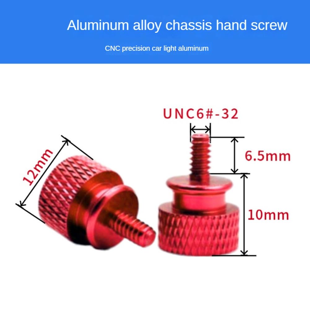 10Pcs UNC6-32 M3.5 Computer Case Screws for GPU Holder PSU & Side Panel - Green PC Building & Water Cooling Hardware - Perfect for DIY Computer Assembly and Case Modding