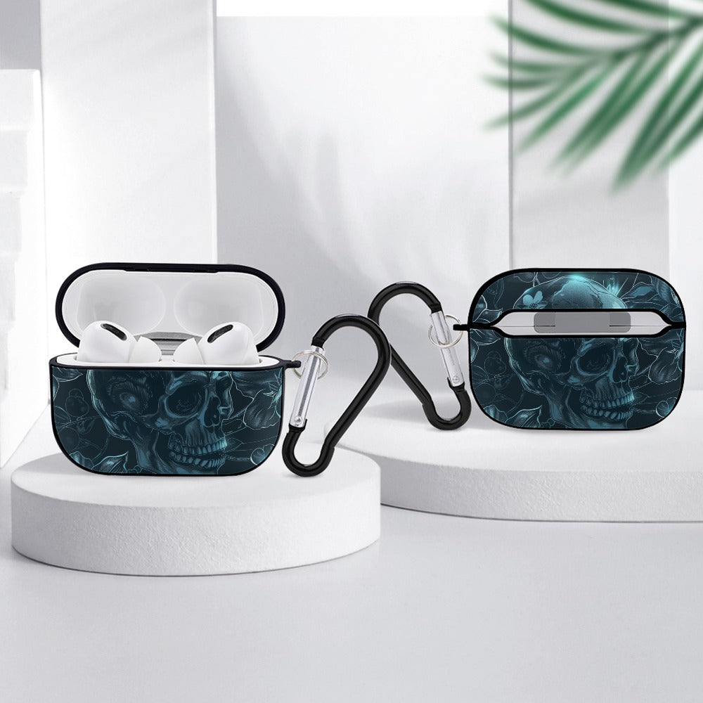 Blue Skull Protective Case for Apple AirPods Pro - Shockproof & Anti-Scratch Headphone Cover for Gym, Travel & Daily Use
