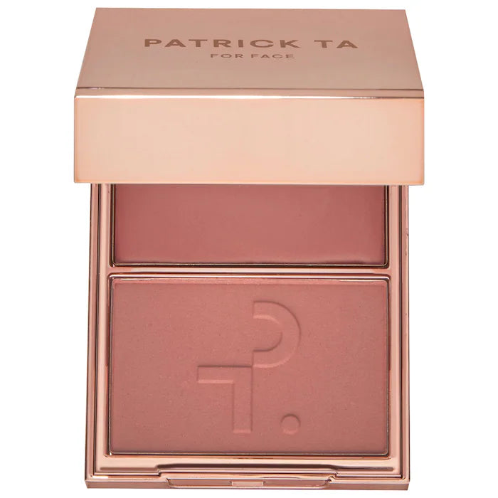 Patrick TA Major Headlines Double Take Duo Cream + Powder - Long-Lasting Blush & Highlighter Set for Day & Night Makeup | Perfect for Contouring & Glowing Skin