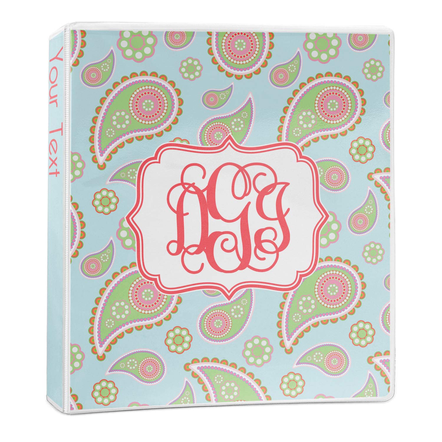 Personalized Blue Paisley 3-Ring Binder - 1 Inch, Custom School & Office Supplies for Organizing Documents, Notebooks & Planner Sheets - Perfect for Students, Teachers & Professionals