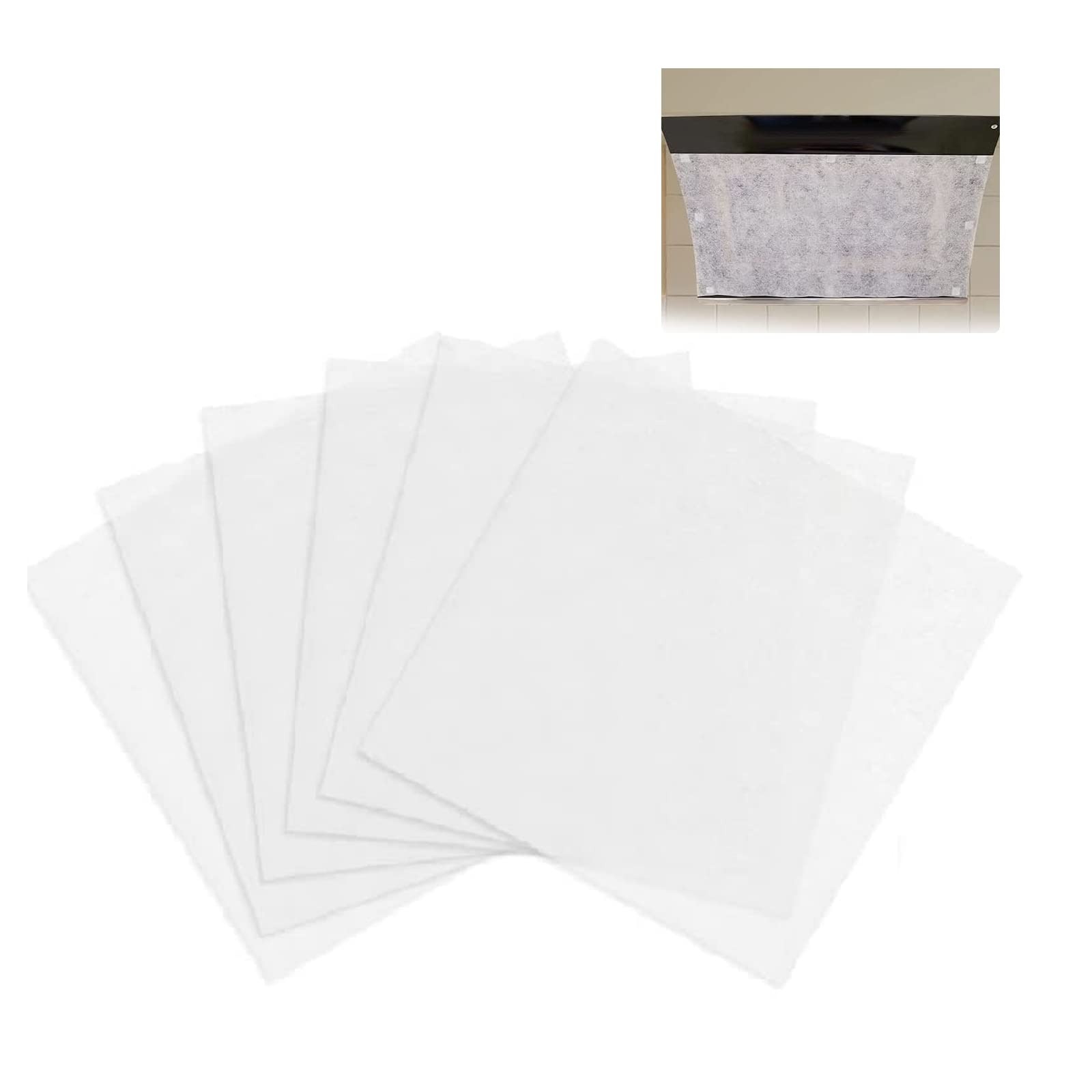 24 Pcs Cooker Hood Grease Filters - Kitchen Odor & Oil Filter for Stove Ventilation