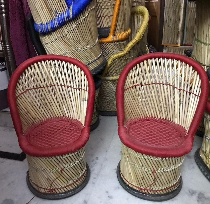 Handmade Bamboo Chairs Set of 2 with Armrests - Eco-Friendly Indoor/Outdoor Furniture for Patio, Garden & Living Room - BMC004