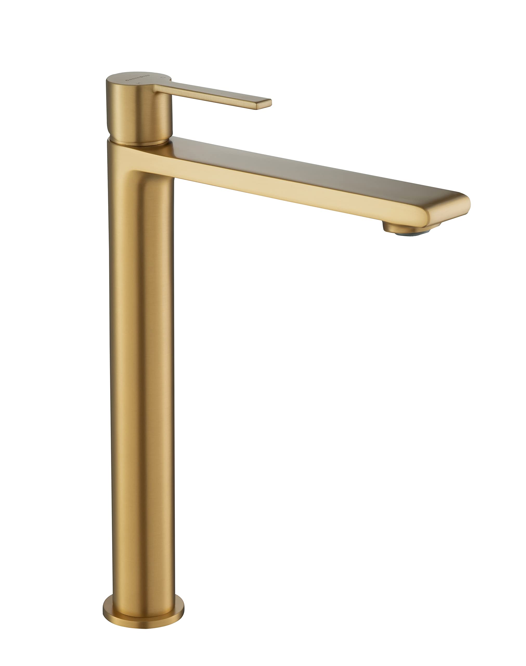 Premium Casta Diva Tall Single Hole Bathroom Faucet for Vessel Sink - Lead-Free Brass Construction, Tool-Free Installation, Elegant Gold Finish - Perfect for Modern Bathrooms & Powder Rooms
