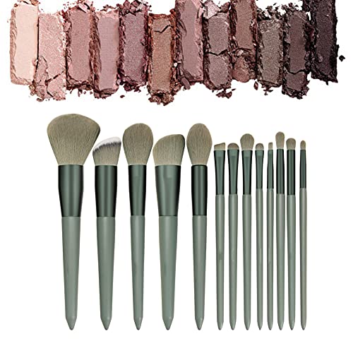 13-Piece Professional Makeup Brush Set - Soft Eye Shadow, Foundation, Powder, Eyeliner & Lip Brushes with Travel Case | Perfect for Daily Makeup & Professional Beauty Artists